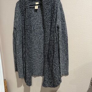 Faded Glory Women's Black Open-Front Cardigan - L